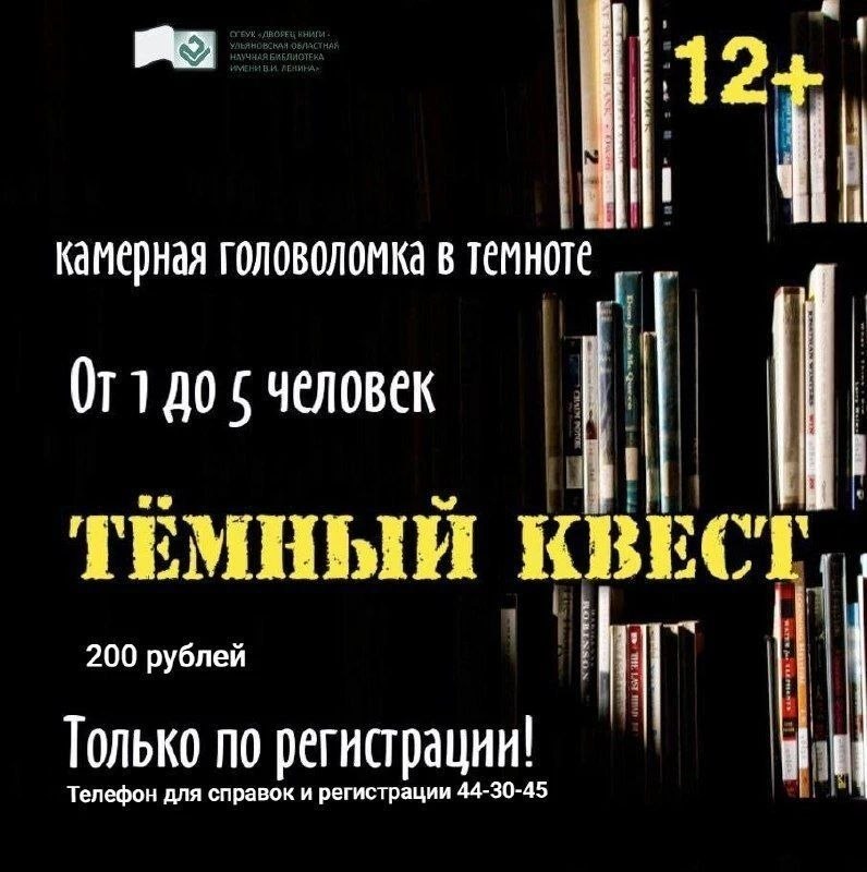 Камерная книжная головоломка «В темноте»