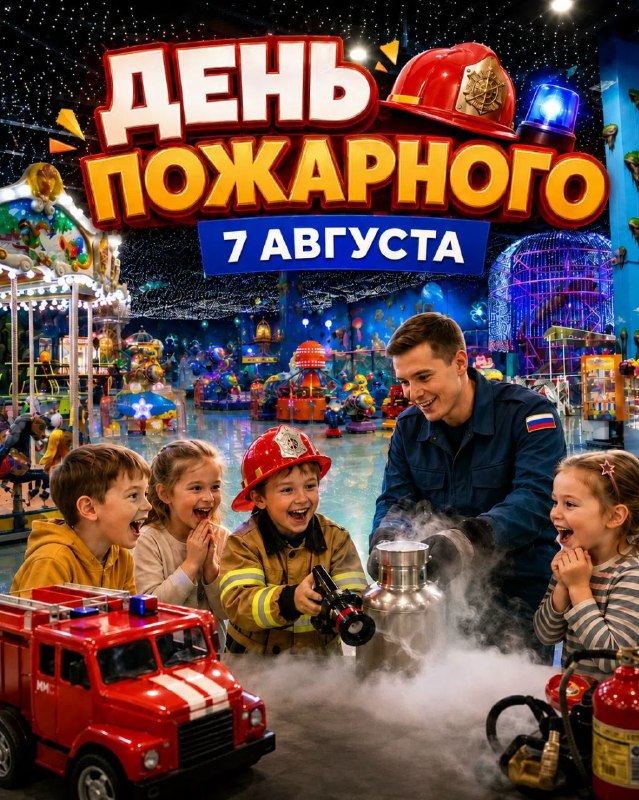 День пожарного: Крио-шоу и встреча с сотрудниками МЧС в Фанки Таун