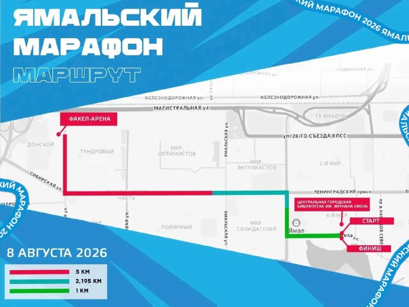 Ямальский марафон в Новом Уренгое