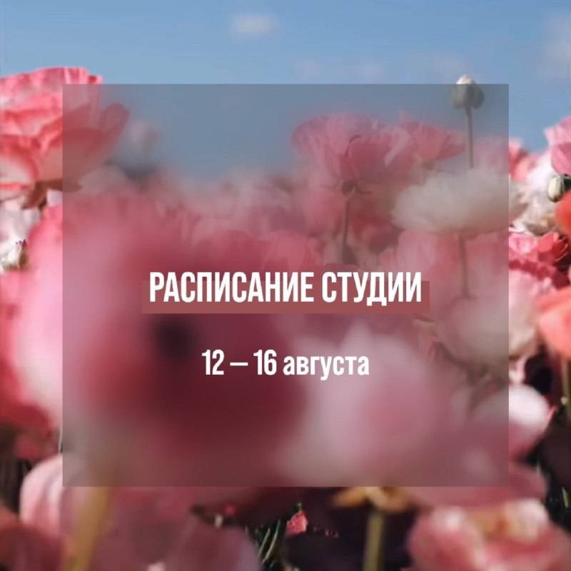 Мастер-классы в творческой студии (12–16 августа)