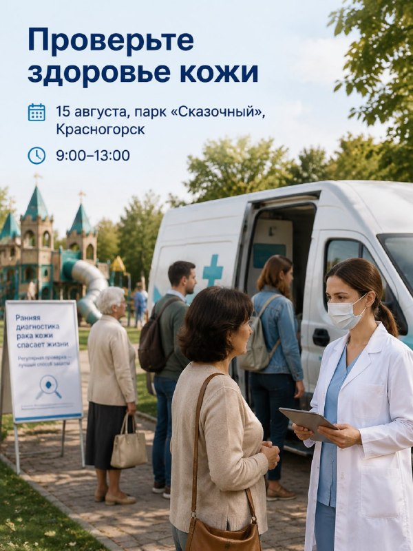 Бесплатная диагностика рака кожи в парке «Сказочный»